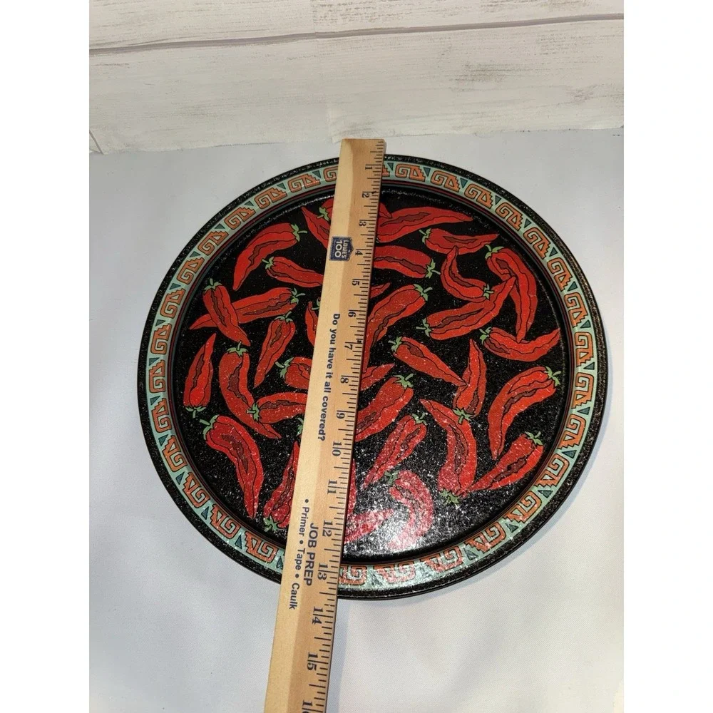 Vintage Potpourri Press Tray Round ‎ Hot Chili Peppers Nos